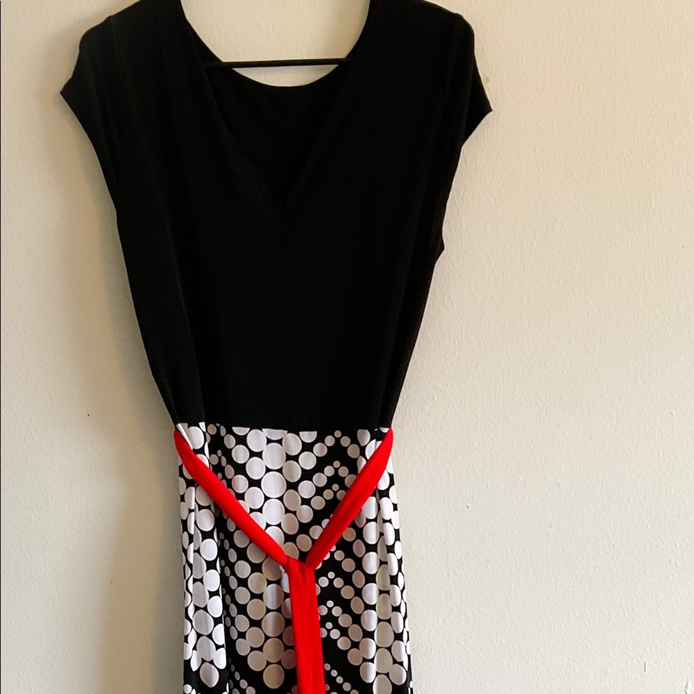 Black Maxi dress with polka dots